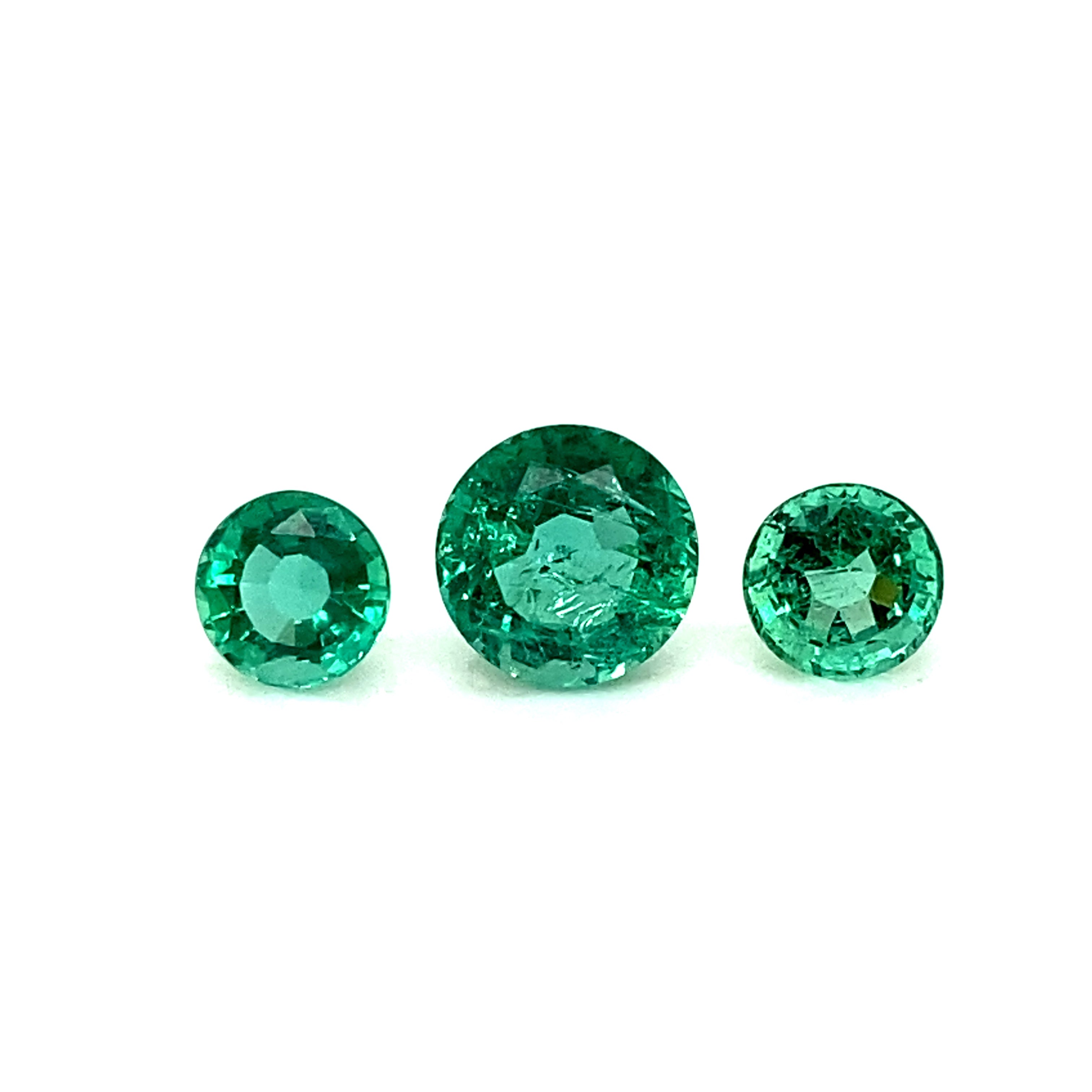 Natural Emerald Round Cut 3.50 mm Lot 3.65 Cts. 25 store pcs-Loose Emerald Round-Wholesale Emerald Round Supply-Emerald Round Parcel