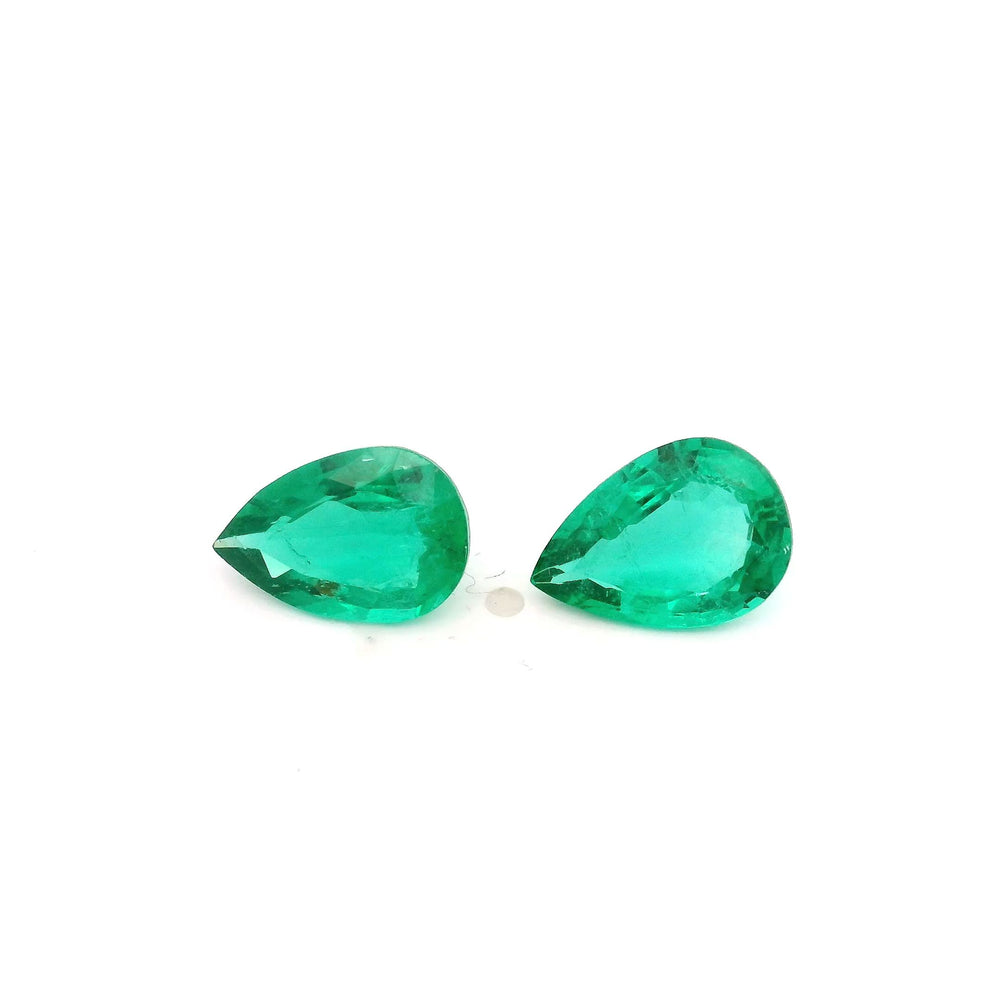 10.50x7.10x4.00mm Pear-shaped Emerald (2 pc 3.35 ct)