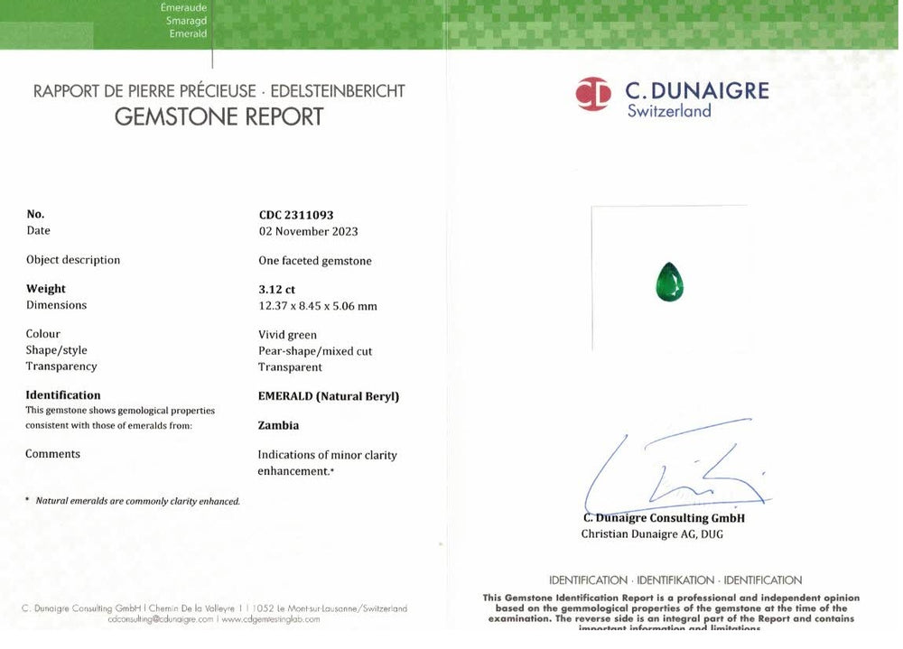 
                  
                    12.23x8.81x5.48mm Pear-shaped Emerald (2 pc 6.32 ct)
                  
                