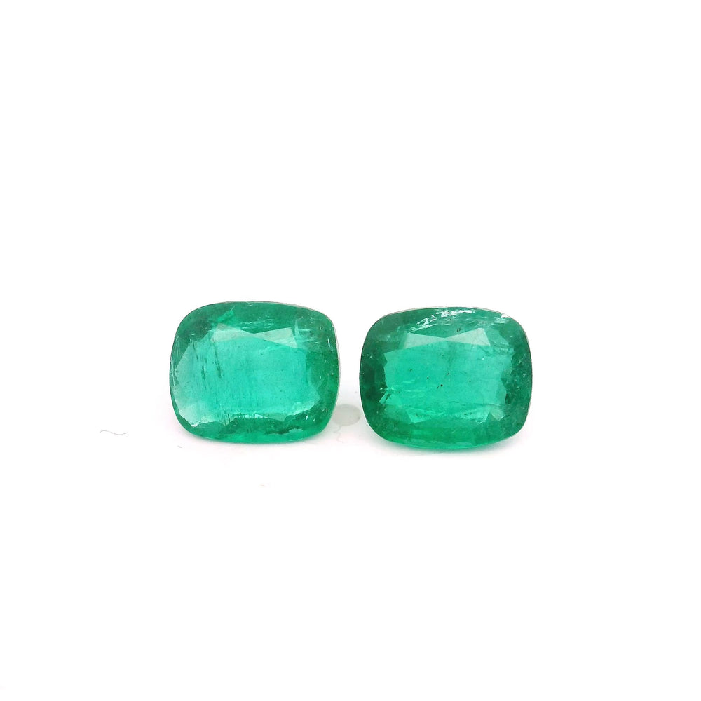 8.55x7.04x3.73mm Cushion Emerald (2 pc 3.24 ct)