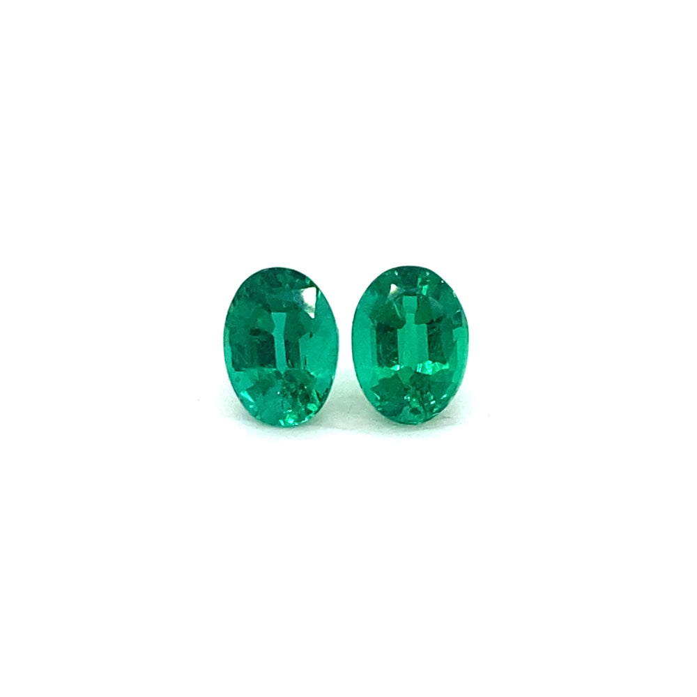 8.94x6.65x5.04mm Oval Emerald Pair (2 pc 3.33 ct)