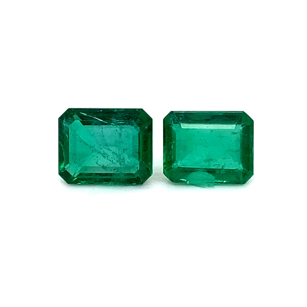 10.69x8.60x4.70mm Octagon Emerald Pair (2 pc 7.14 ct)