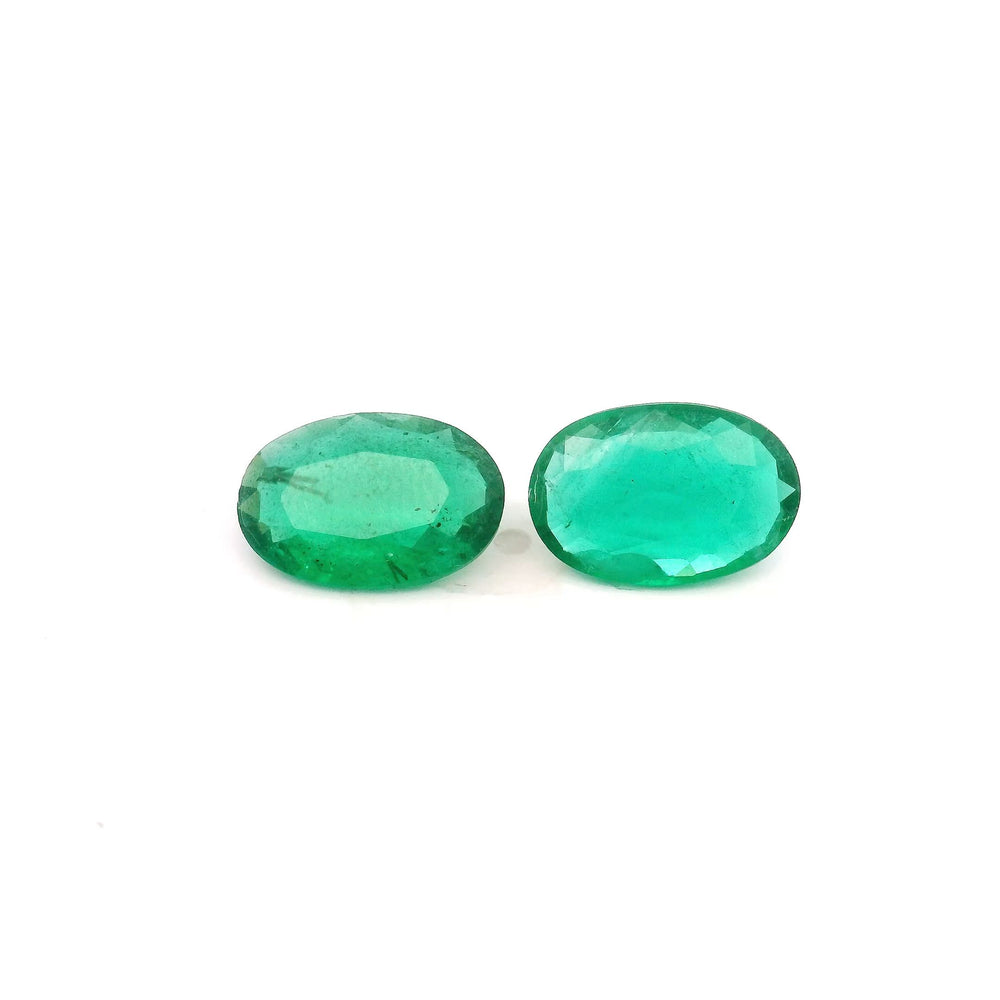 11.06x7.45x0.00mm Oval Emerald (2 pc 3.76 ct)