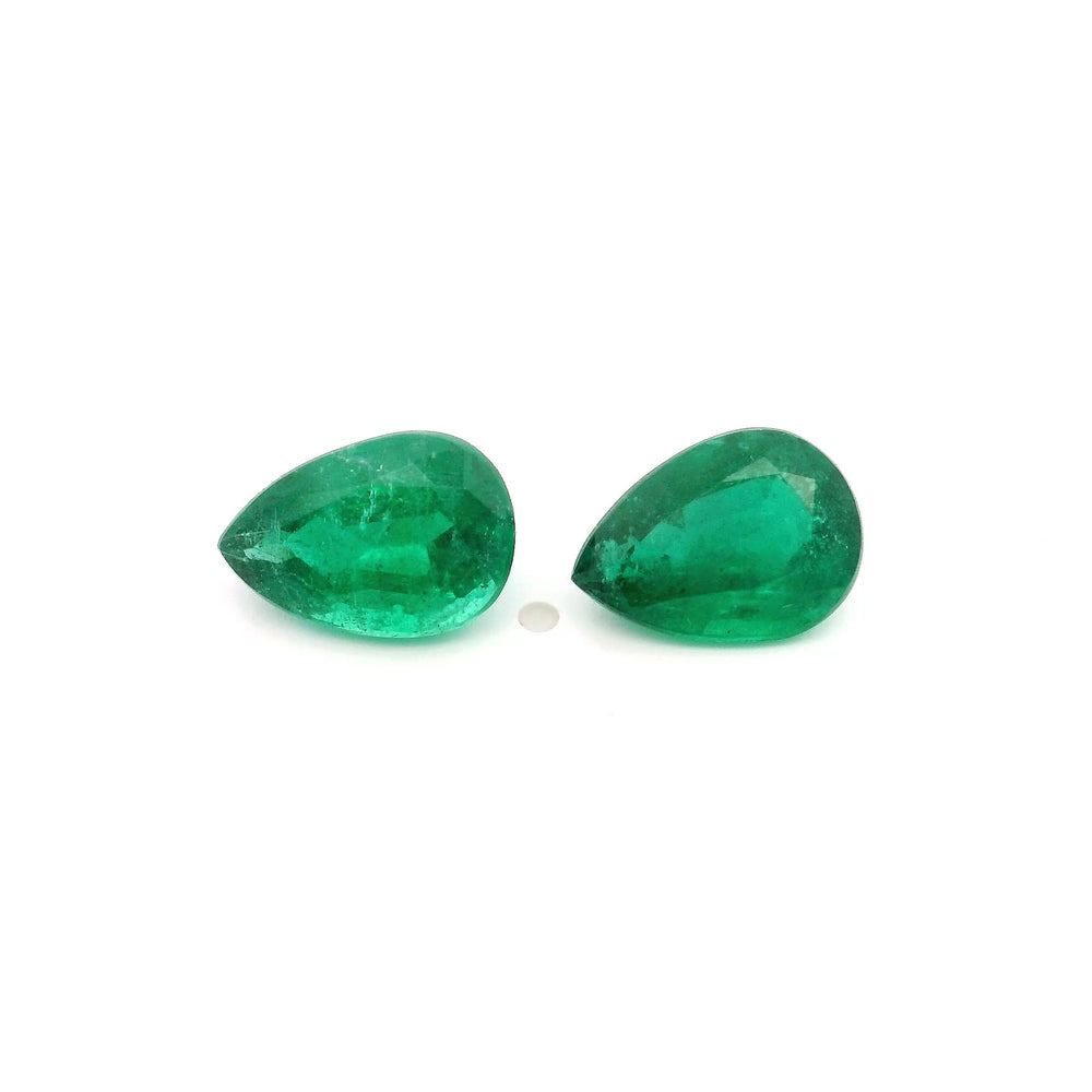 11.30x7.80x0.00mm Pear-shaped Emerald (2 pc 5.60 ct)