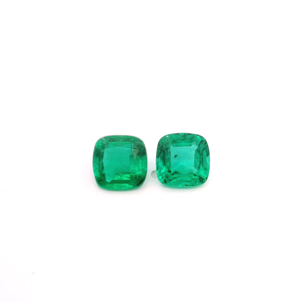 7.30x7.30x4.20mm Cushion Emerald (2 pc 2.91 ct)