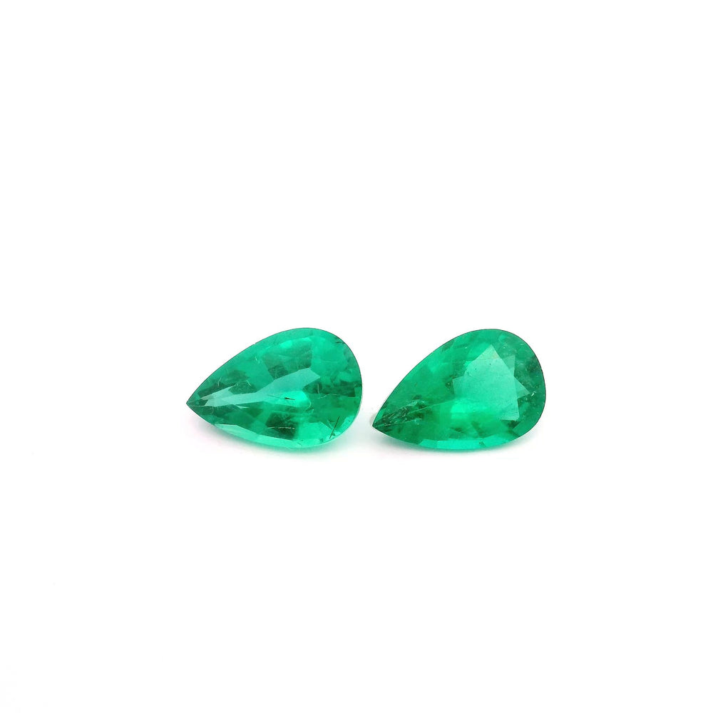 9.00x6.00x0.00mm Pear-shaped Emerald (2 pc 2.15 ct)