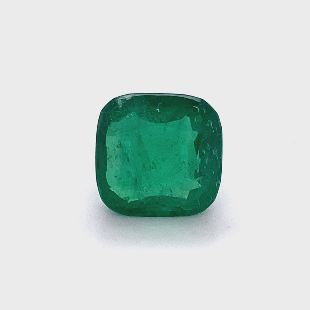 
                  
                    Load and play video in Gallery viewer, 15.95x15.75x8.48mm Cushion Emerald (1 pc 16.03 ct)
                  
                