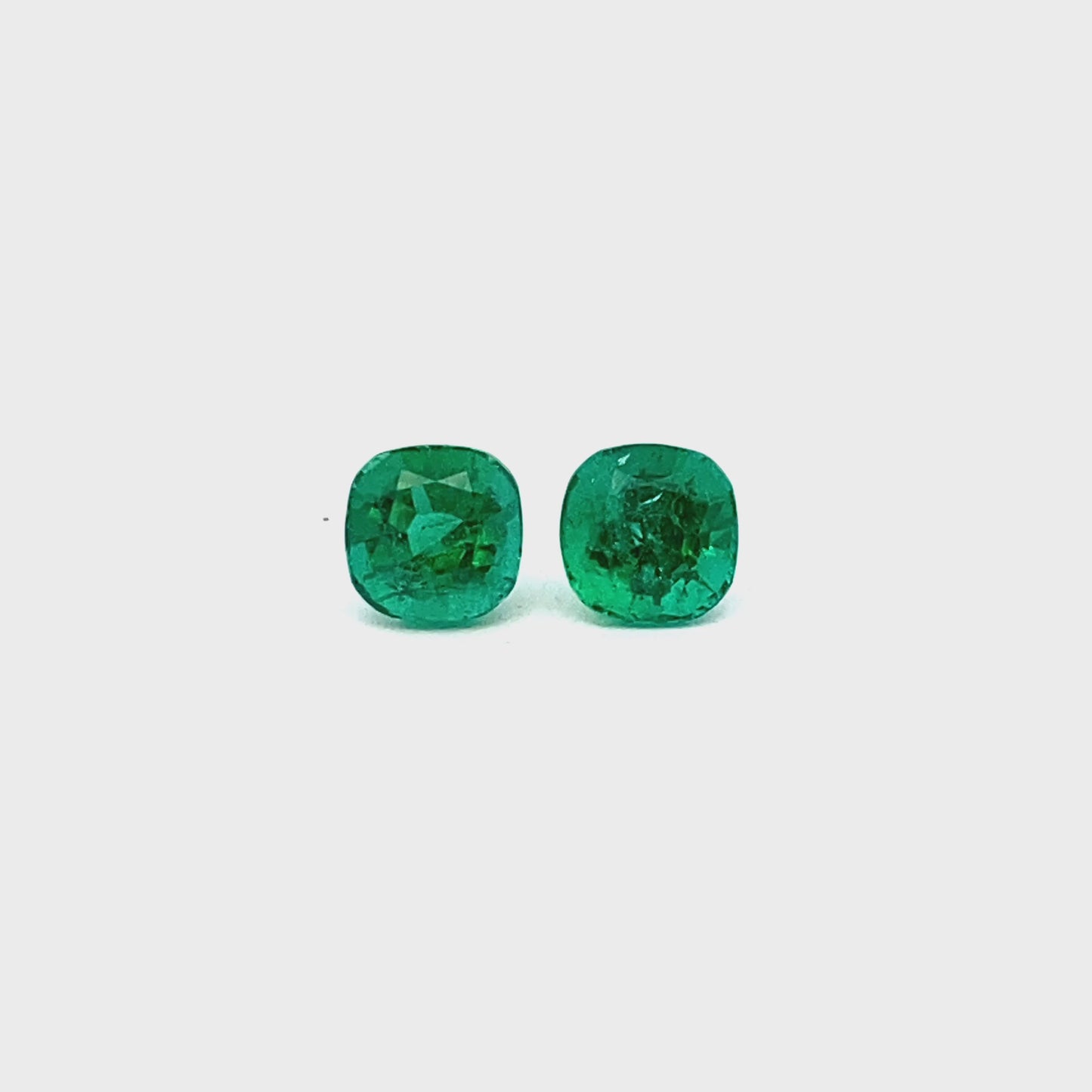 7.00x6.99x5.43mm Cushion Emerald (2 pc 3.05 ct)