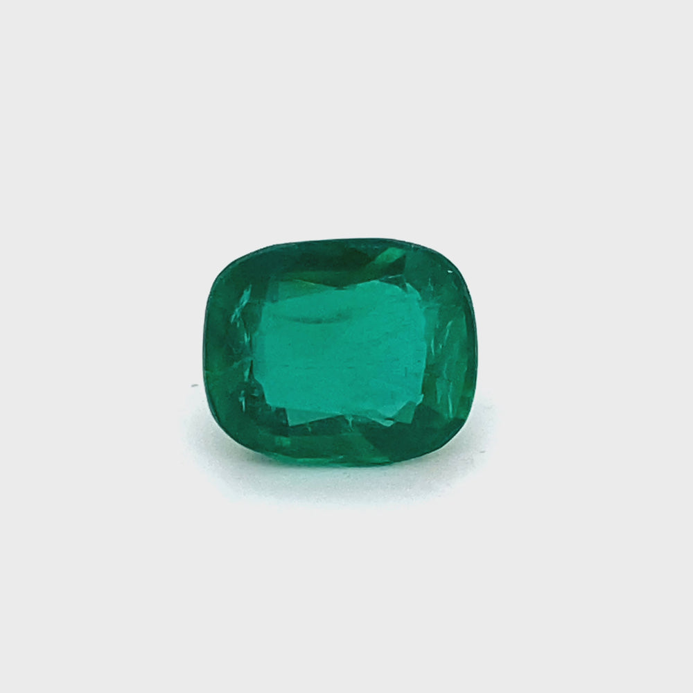 
                  
                    Load and play video in Gallery viewer, 12.10x9.89x5.86mm Cushion Emerald (1 pc 4.86 ct)
                  
                