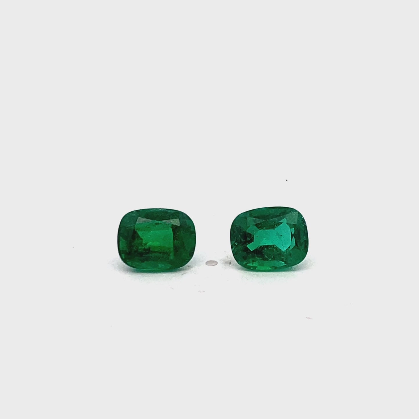 9.67x7.84x5.66mm Cushion Emerald (2 pc 5.68 ct)