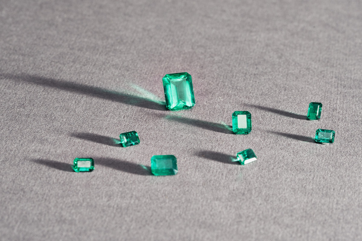 A selection of emerald gemstones from Real Gems