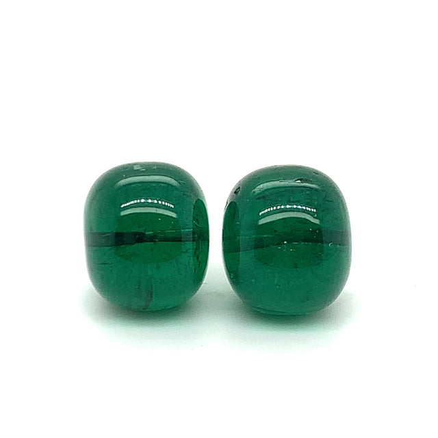 14.06x13.44x11.60mm Beads Emerald Pair (2 pc 36.29 ct)