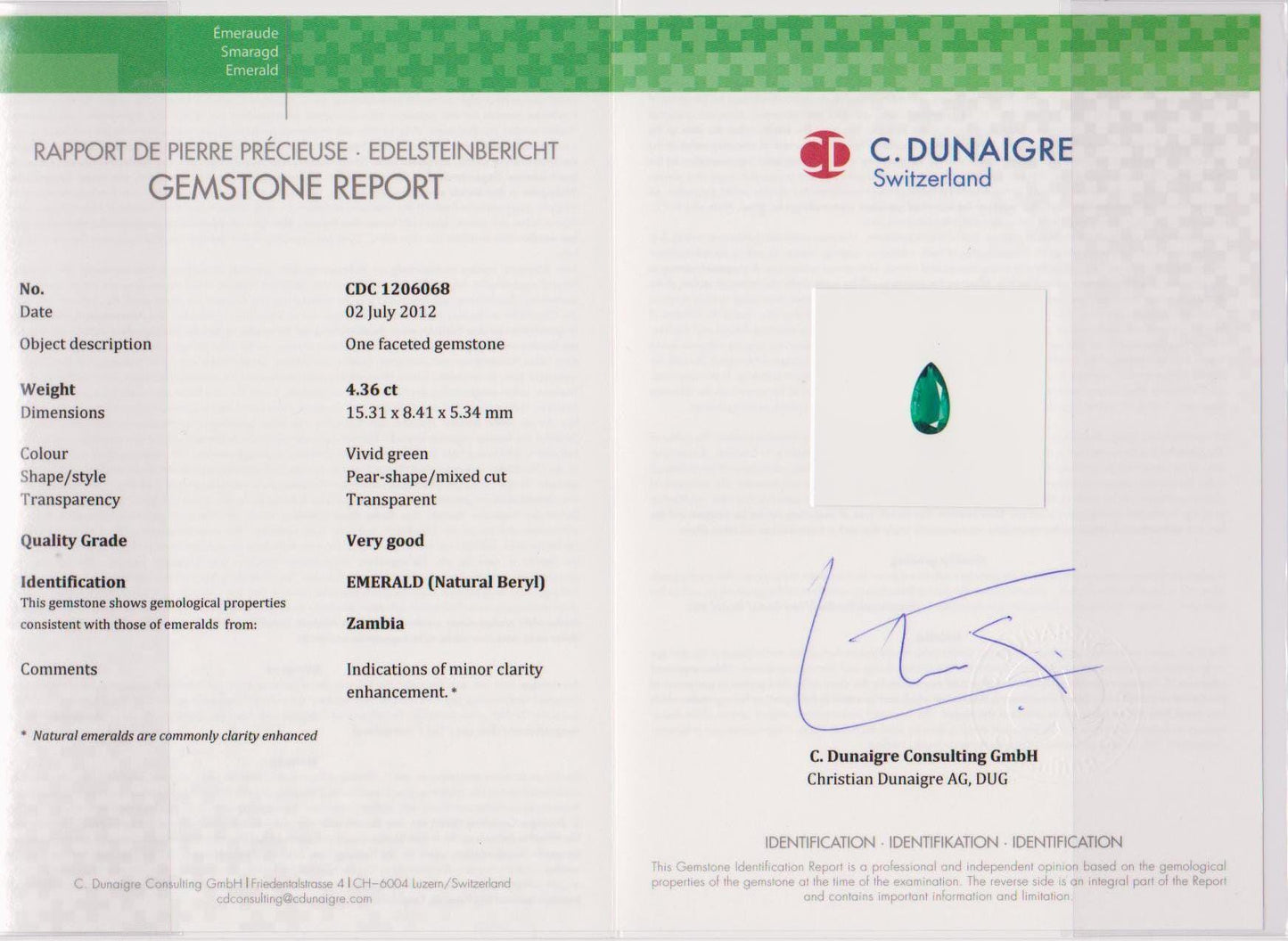 
                  
                    15.31x8.41x5.34mm Pear-shaped Emerald (1 pc 4.36 ct)
                  
                