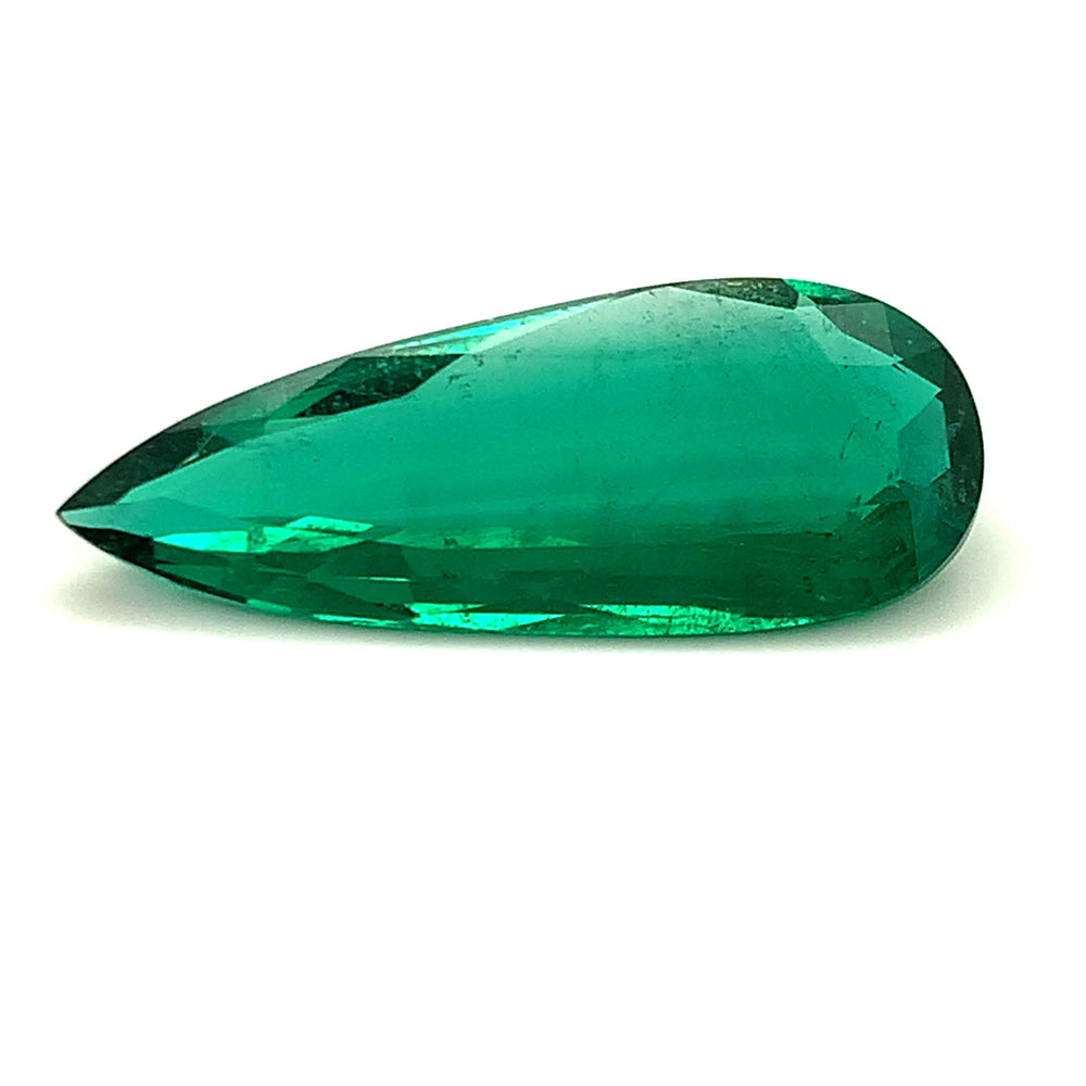 40.11x16.19x7.34mm Pear-shaped Emerald (1 pc 27.82 ct)