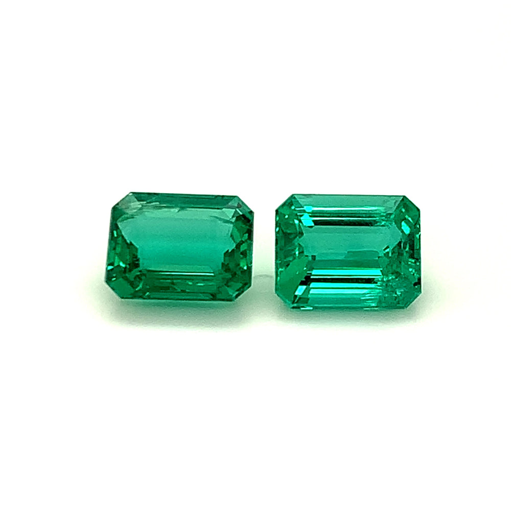 10.52x8.37x5.04mm Octagon Emerald (2 pc 7.37 ct)