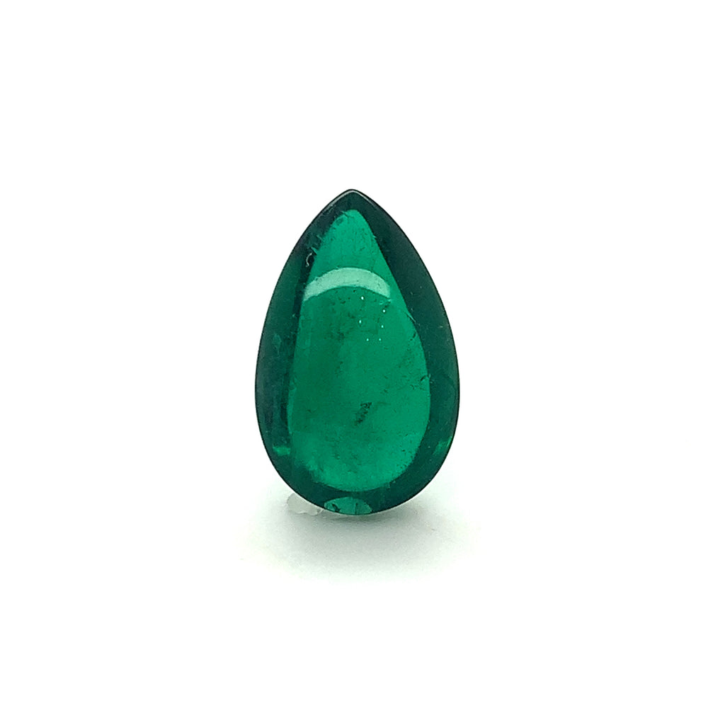 21.74x13.68x8.04mm Cab Pear Shape Emerald (1 pc 15.25 ct)