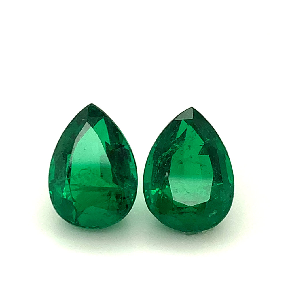 
                  
                    14.46x10.54x7.36mm Pear-shaped Emerald Pair (2 pc 13.49 ct)
                  
                