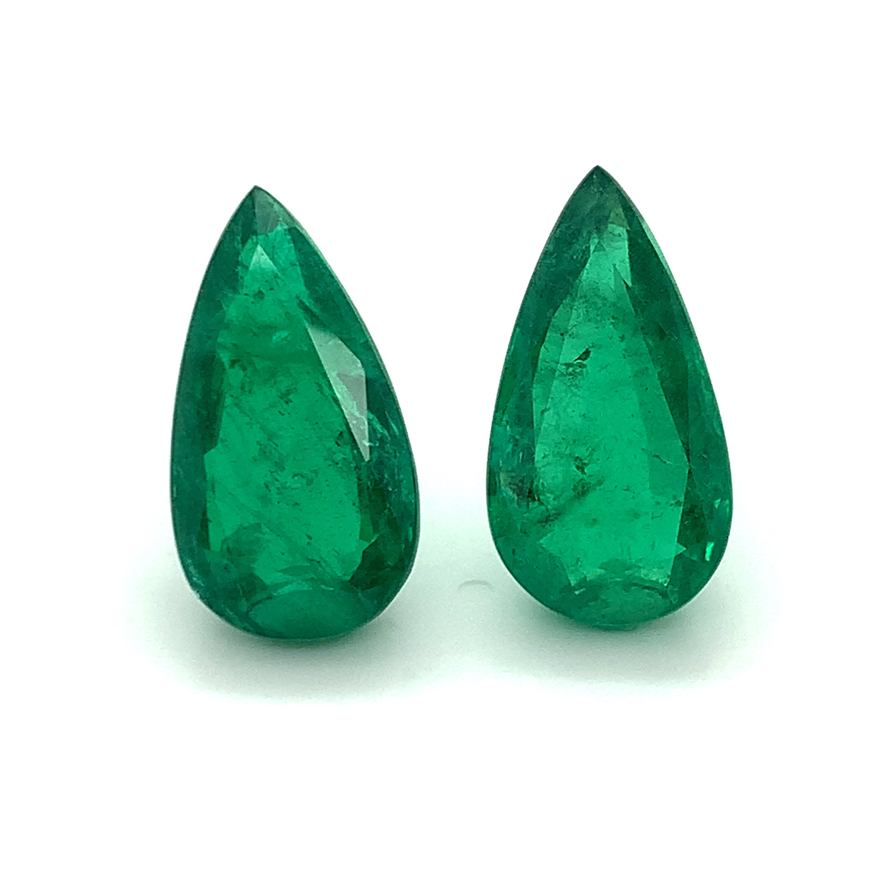 24.04x12.95x8.40mm Pear-shaped Emerald (2 pc 31.83 ct