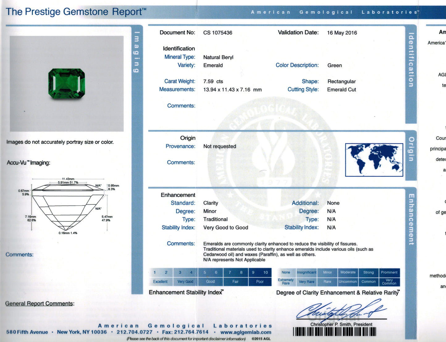 
                  
                    13.93x11.41x7.16mm Octagon Emerald (1 pc 7.56 ct)
                  
                