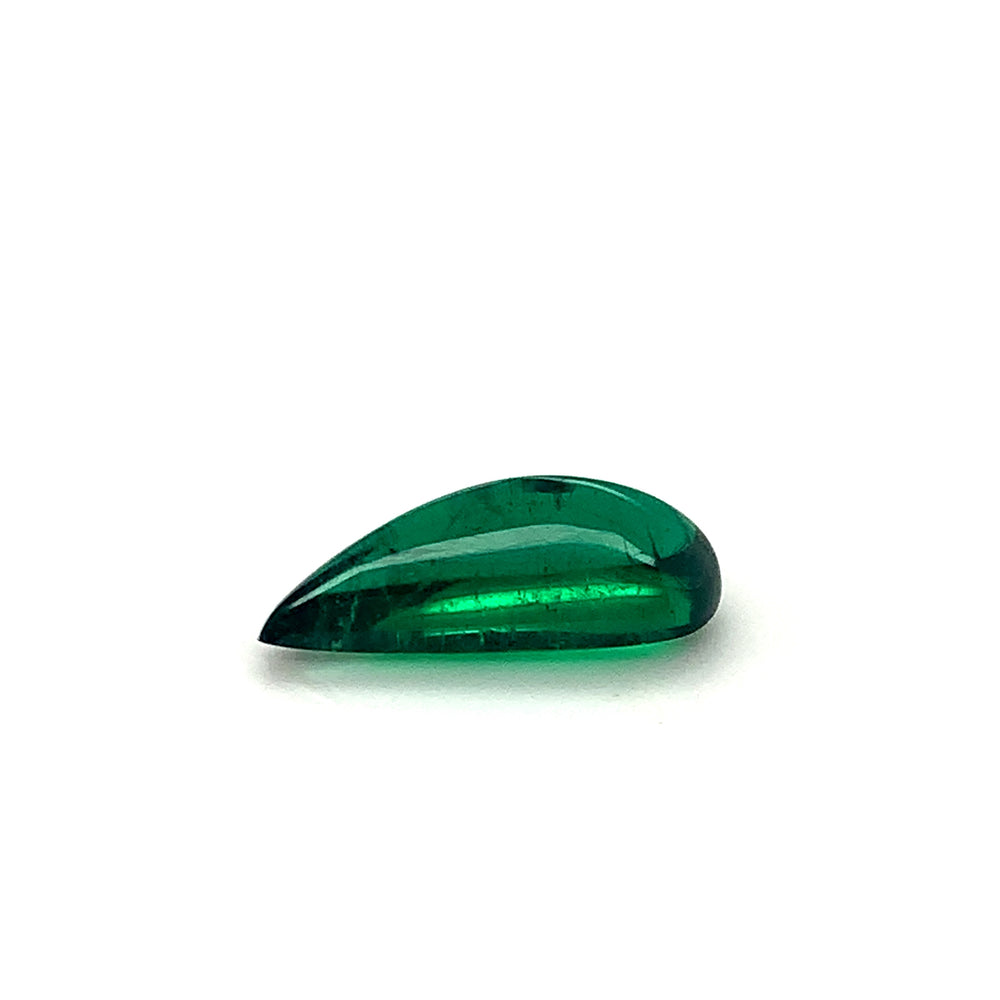 18.39x8.32x6.55mm Cab Fancy Emerald (1 pc 6.05 ct)