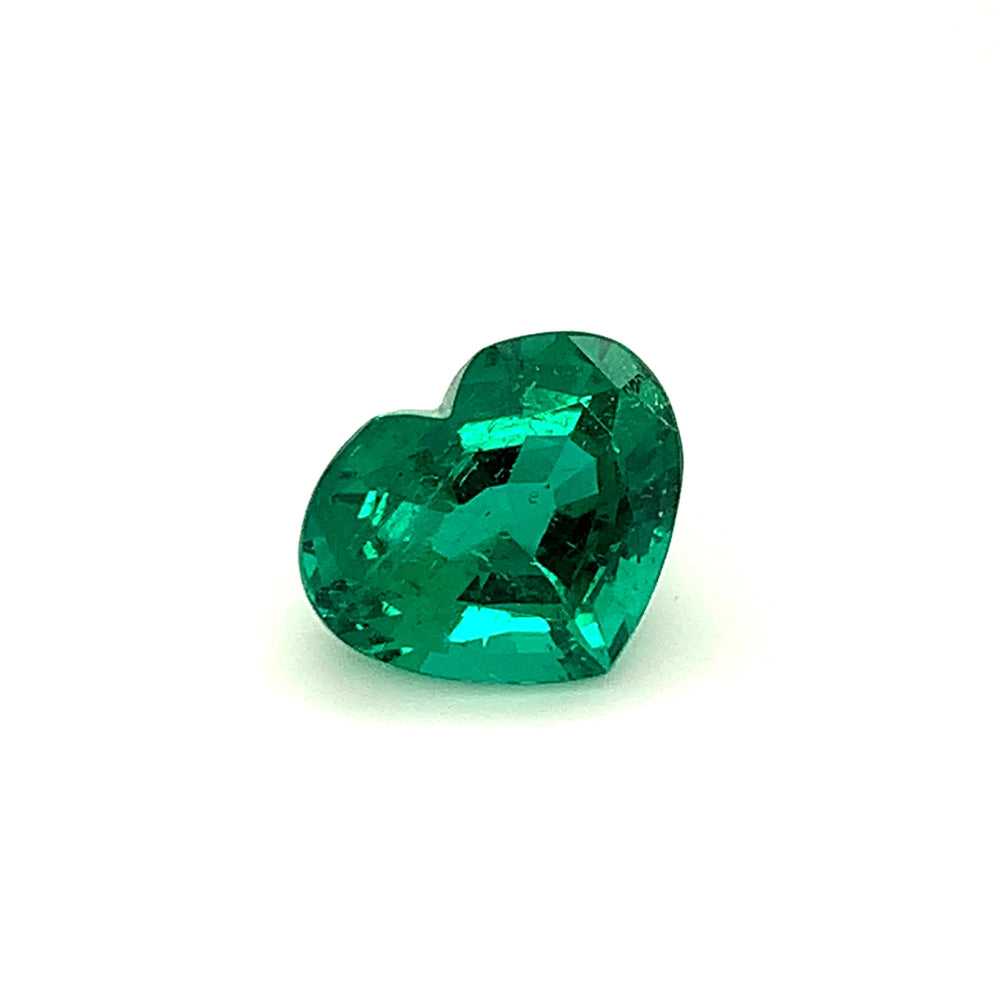11.57x14.06x7.82mm Heart-shaped Emerald (1 pc 6.45 ct)