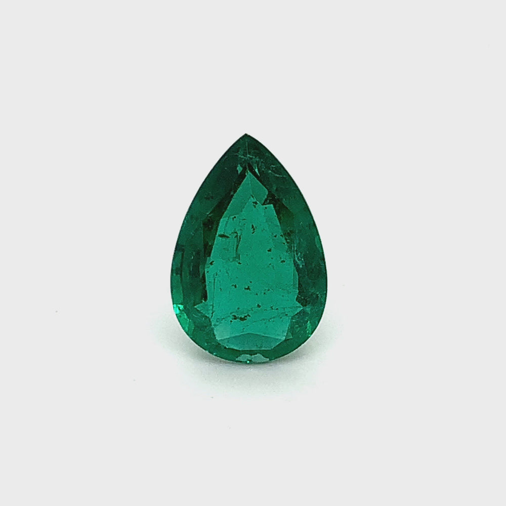 
                  
                    Load and play video in Gallery viewer, 15.65x10.62x5.39mm Pear-shaped Emerald (1 pc 4.90 ct)
                  
                