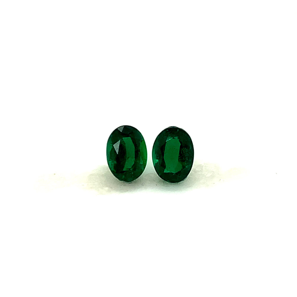 8.03x6.04x4.26mm Oval Emerald Pair (2 pc 2.55 ct) – Real Gems Inc.