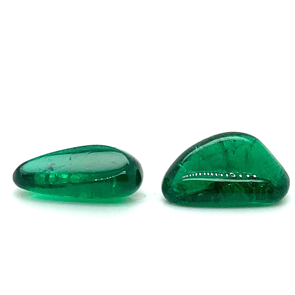 22.35x13.94x8.11mm Tumble Emerald Pair (2 pc 37.35 ct)