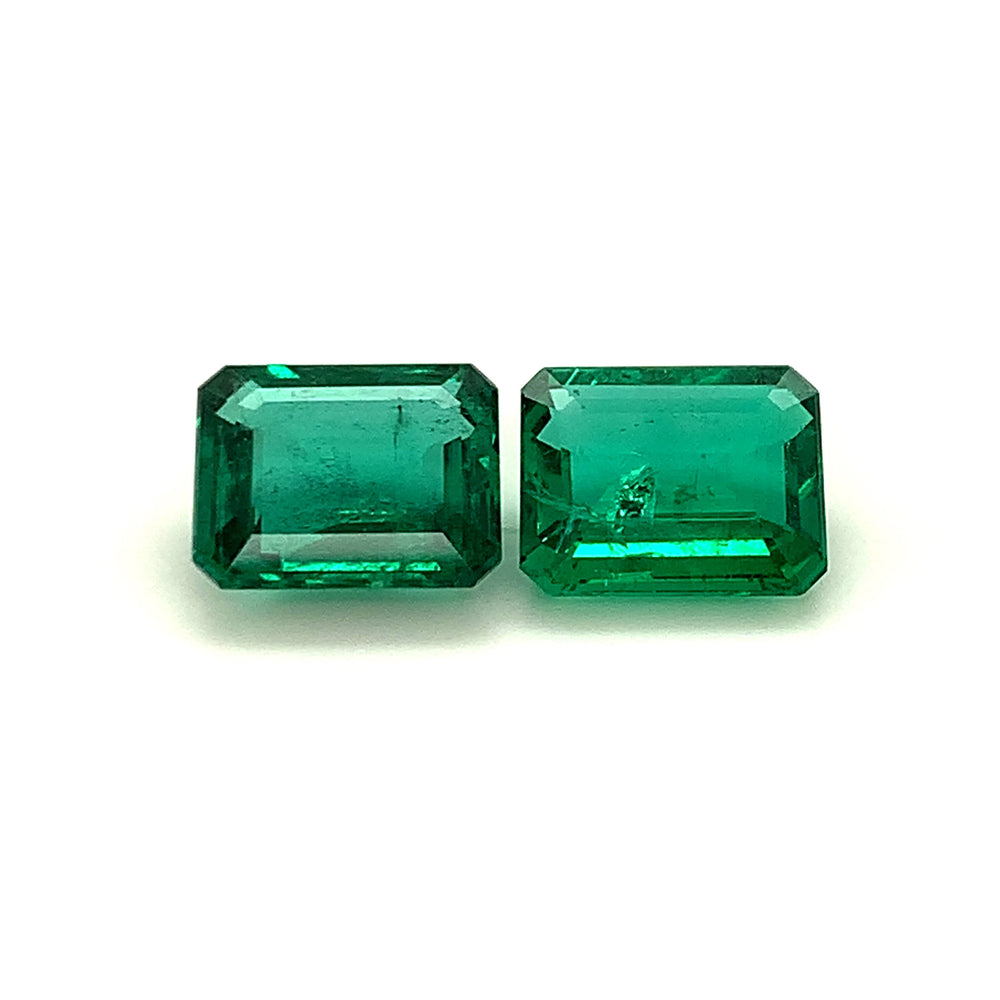 12.37x10.23x5.11mm Octagon Emerald (2 pc 11.14 ct)