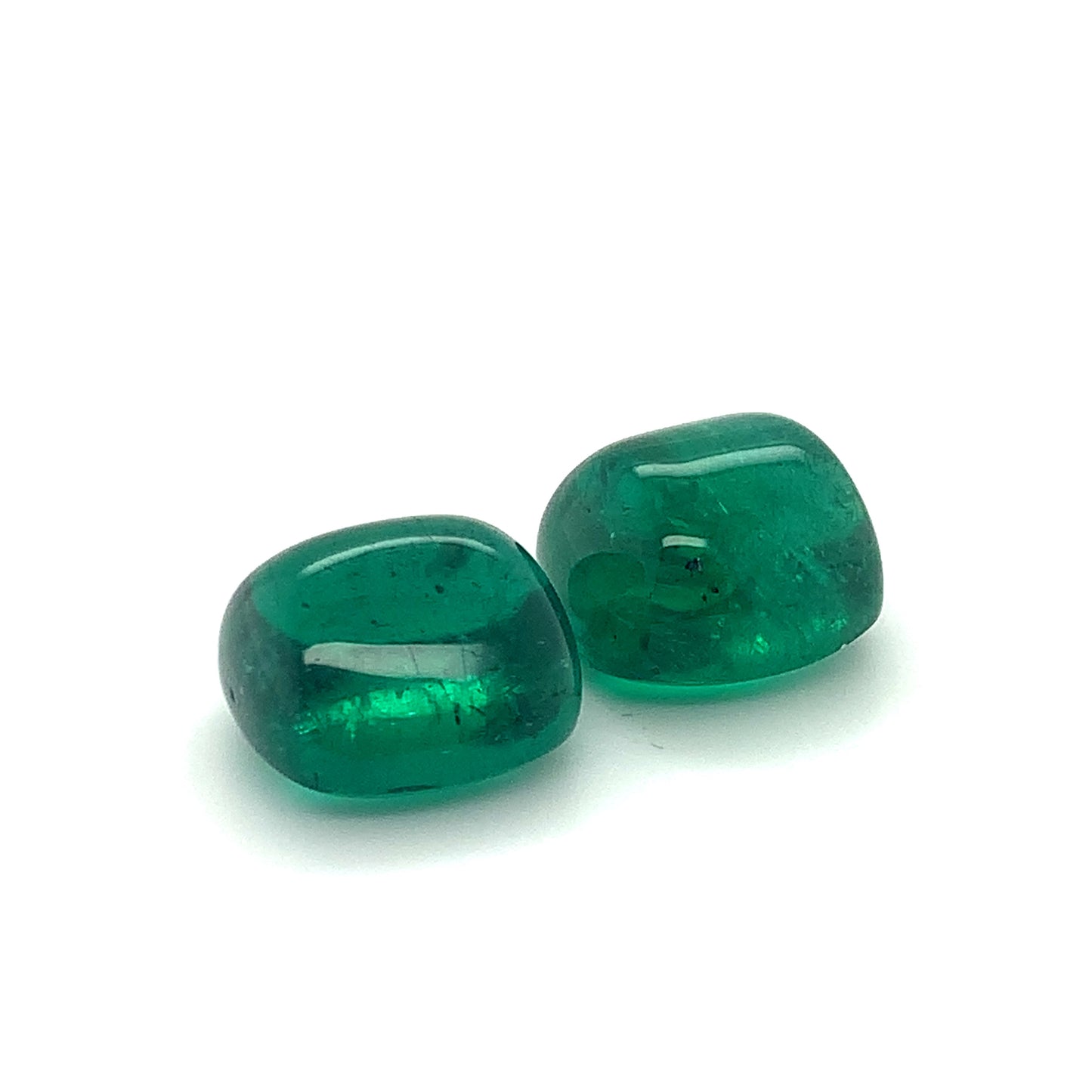 
                  
                    14.11x13.44x9.71mm Cushion Sugar Loaf Emerald Pair (2 pc 30.00 ct)
                  
                