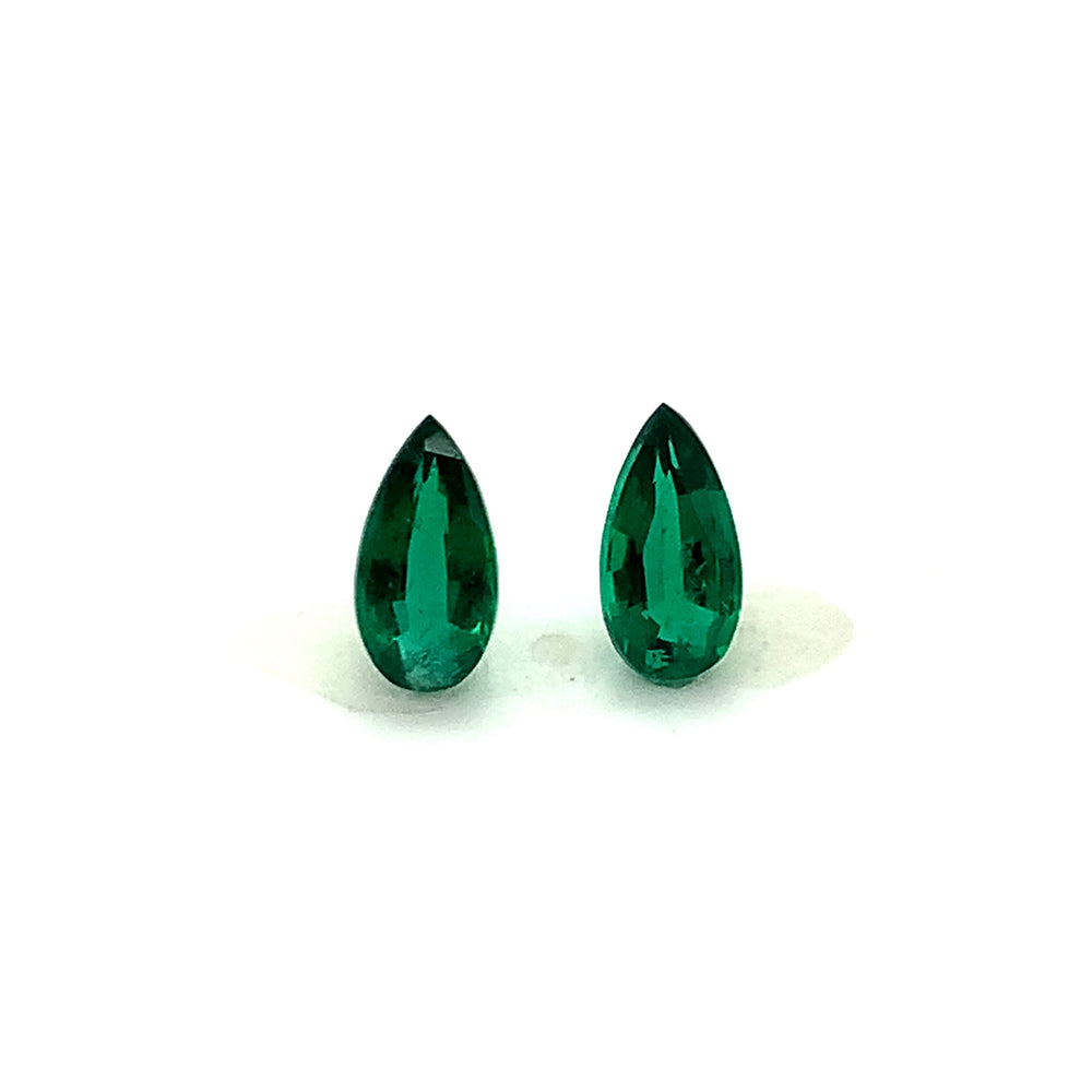 10.78x5.53x3.50mm Pear-shaped Emerald (2 pc 2.71 ct)