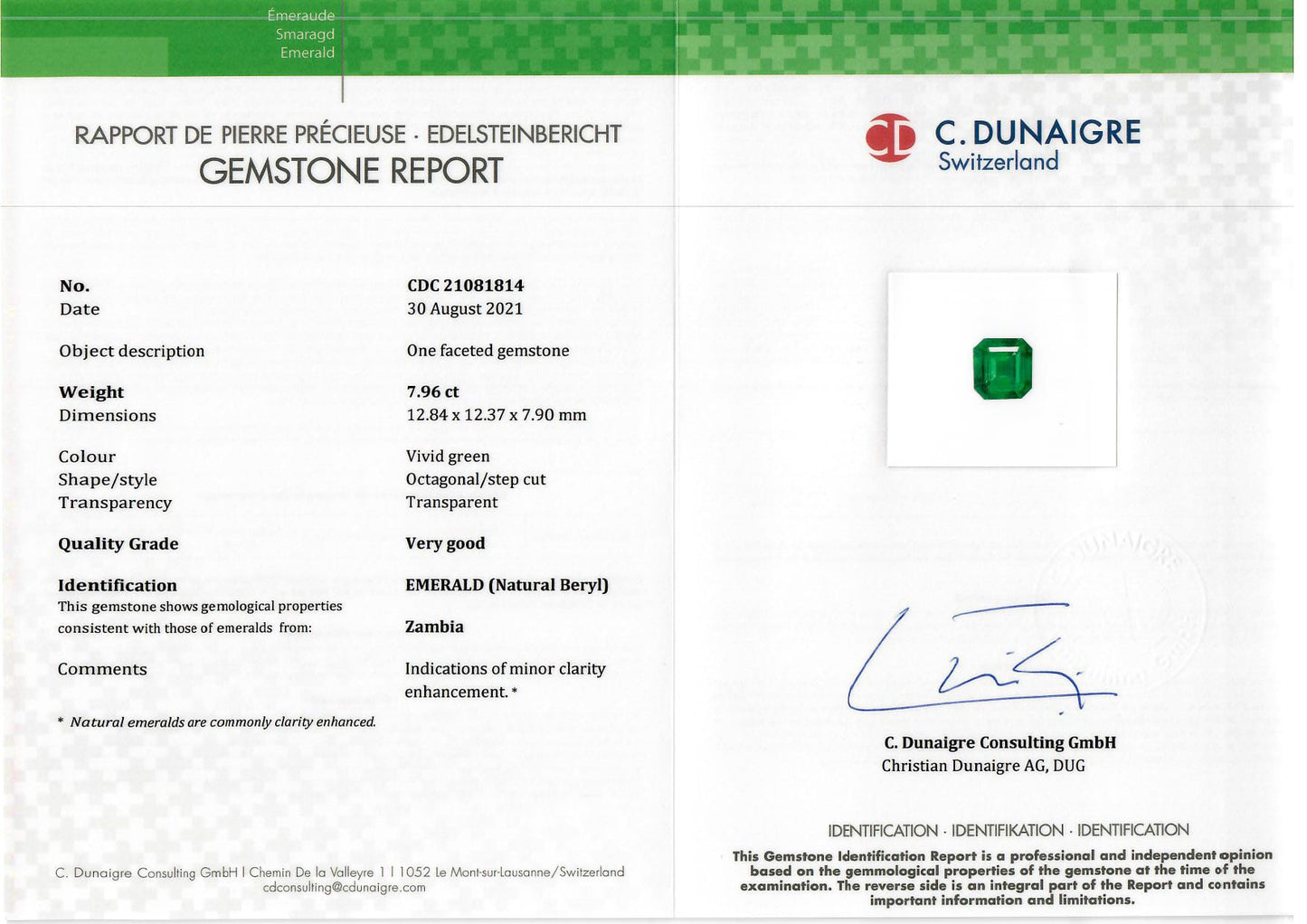 
                  
                    12.84x12.37x7.90mm Octagon Emerald (1 pc 7.96 ct)
                  
                
