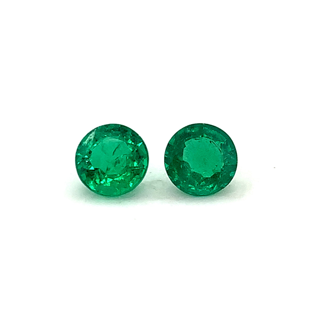 7.50x0.00x0.00mm Round Emerald (2 pc 2.86 ct)