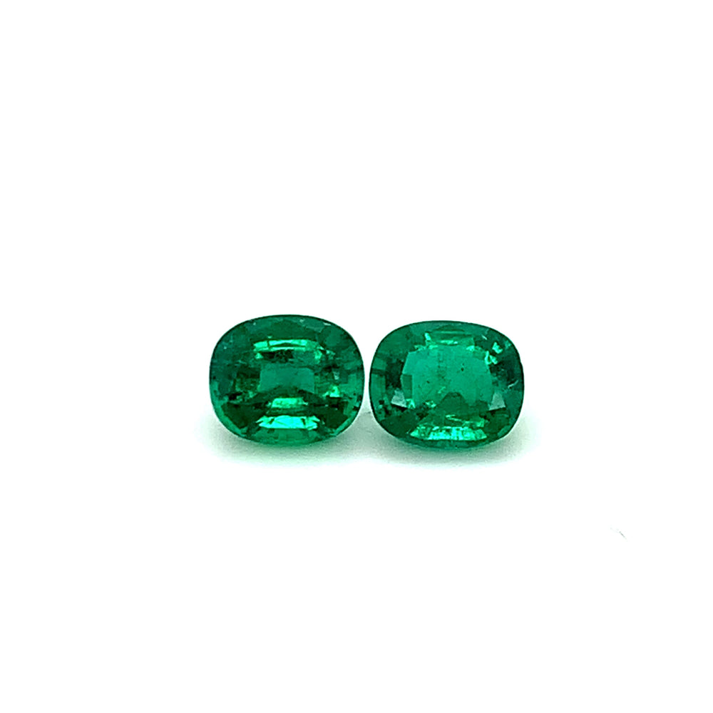 8.66x7.30x4.44mm Cushion Emerald (2 pc 3.56 ct)