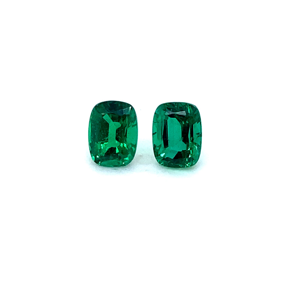 6.90x5.20x0.00mm Cushion Emerald (2 pc 1.96 ct)