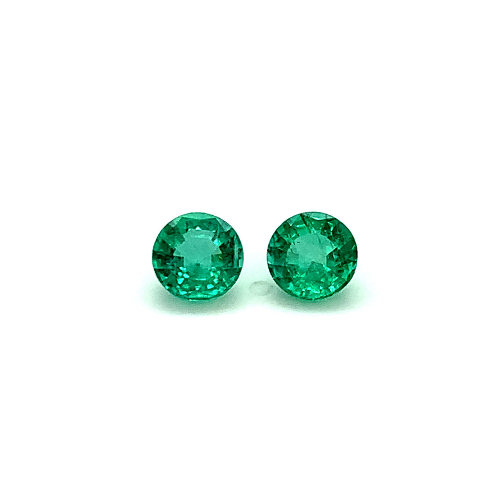 7.40x0.00x0.00mm Round Emerald (2 pc 2.88 ct)