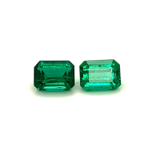 9.80x7.40x0.00mm Mixed Emerald (2 pc 6.21 ct)