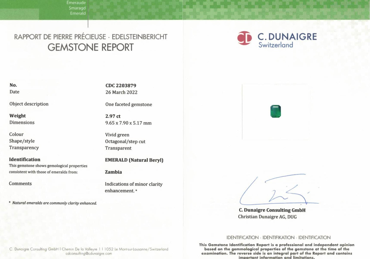 9.65x7.90x5.17mm Octagon Emerald (2 pc 6.03 ct)