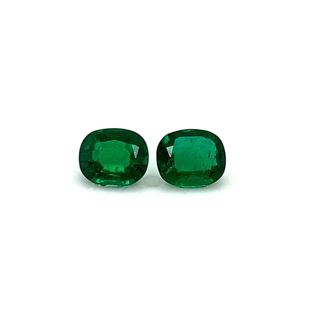 6.50x5.40x0.00mm Cushion Emerald (2 pc 1.32 ct)