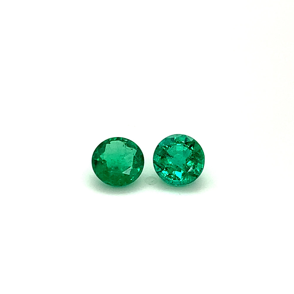 7.77x7.86x5.12mm Round Emerald (2 pc 3.36 ct)