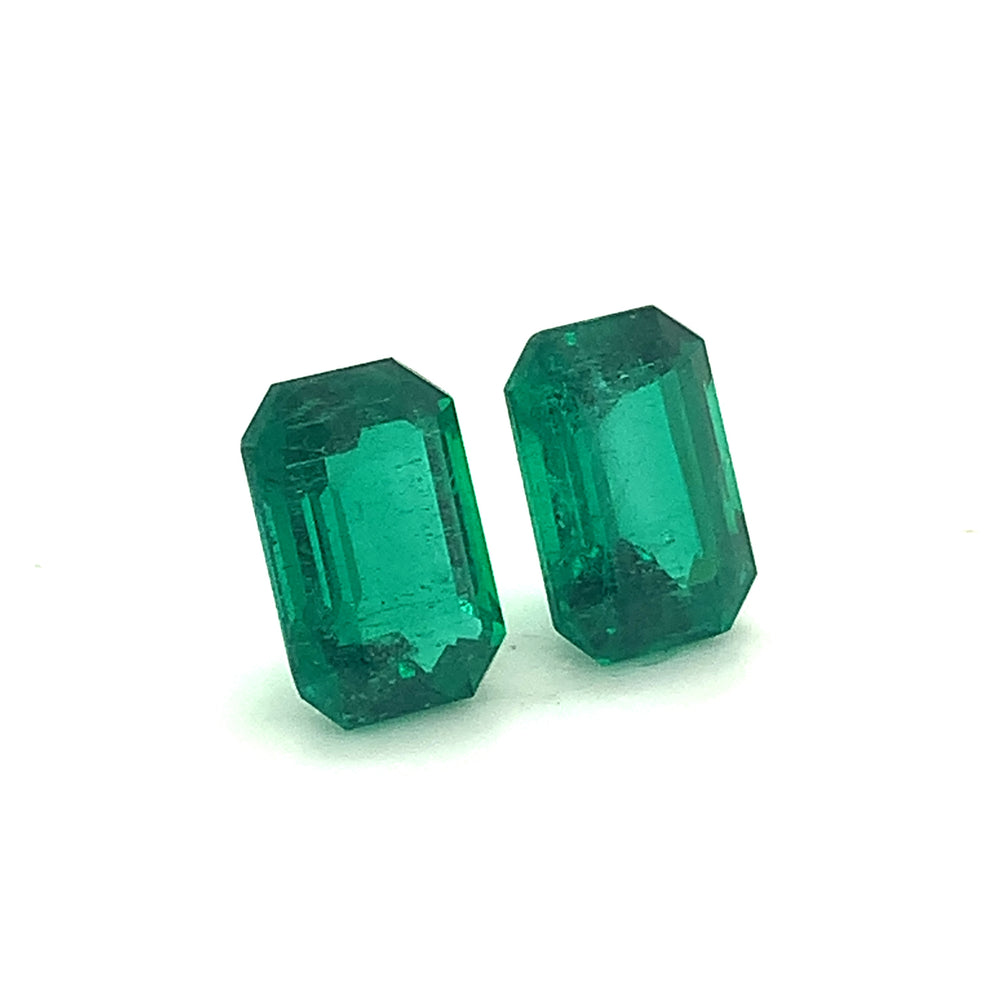 12.98x9.04x6.84mm Octagon Emerald Pair (2 pc 11.39 ct)