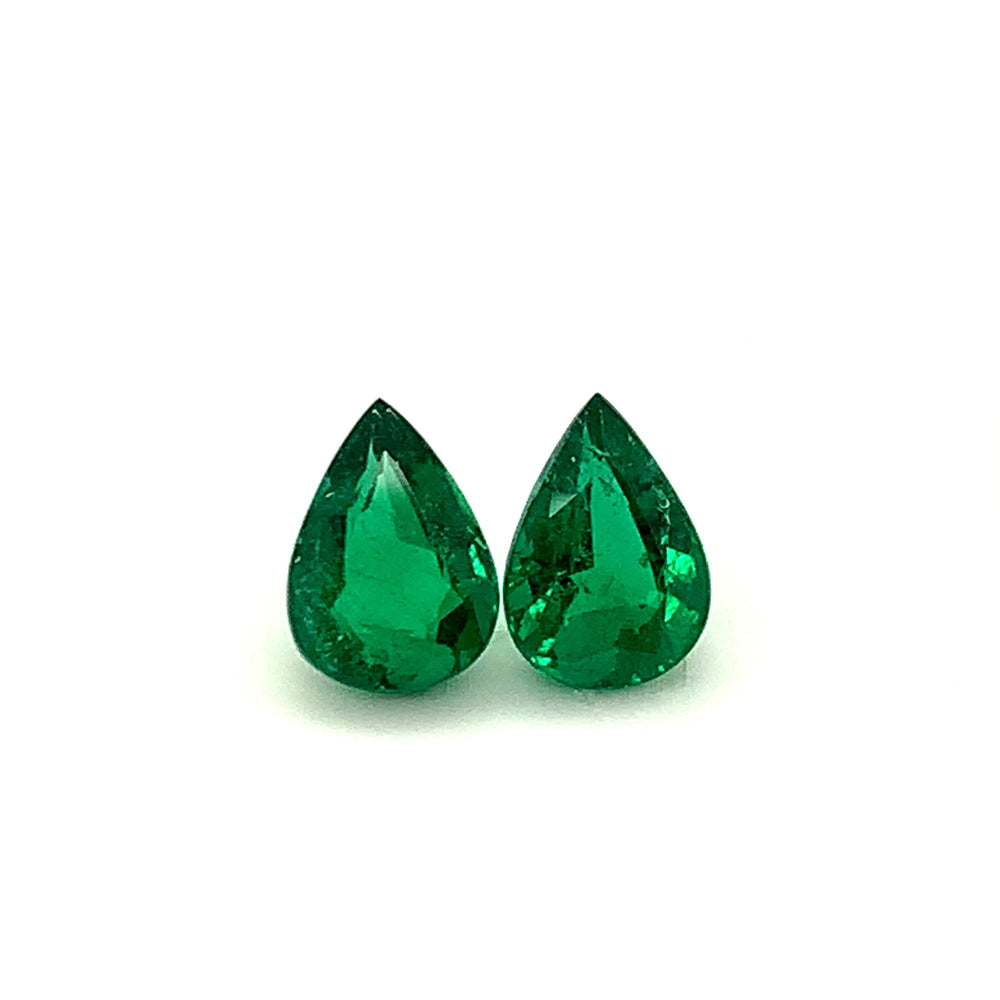 11.55x8.21x5.48mm Pear-shaped Emerald (2 pc 5.42 ct)
