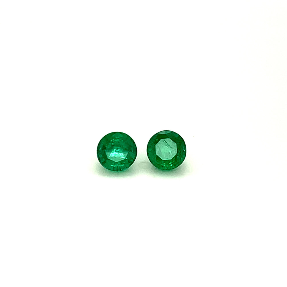 6.50x0.00x0.00mm Round Emerald (2 pc 2.20 ct)