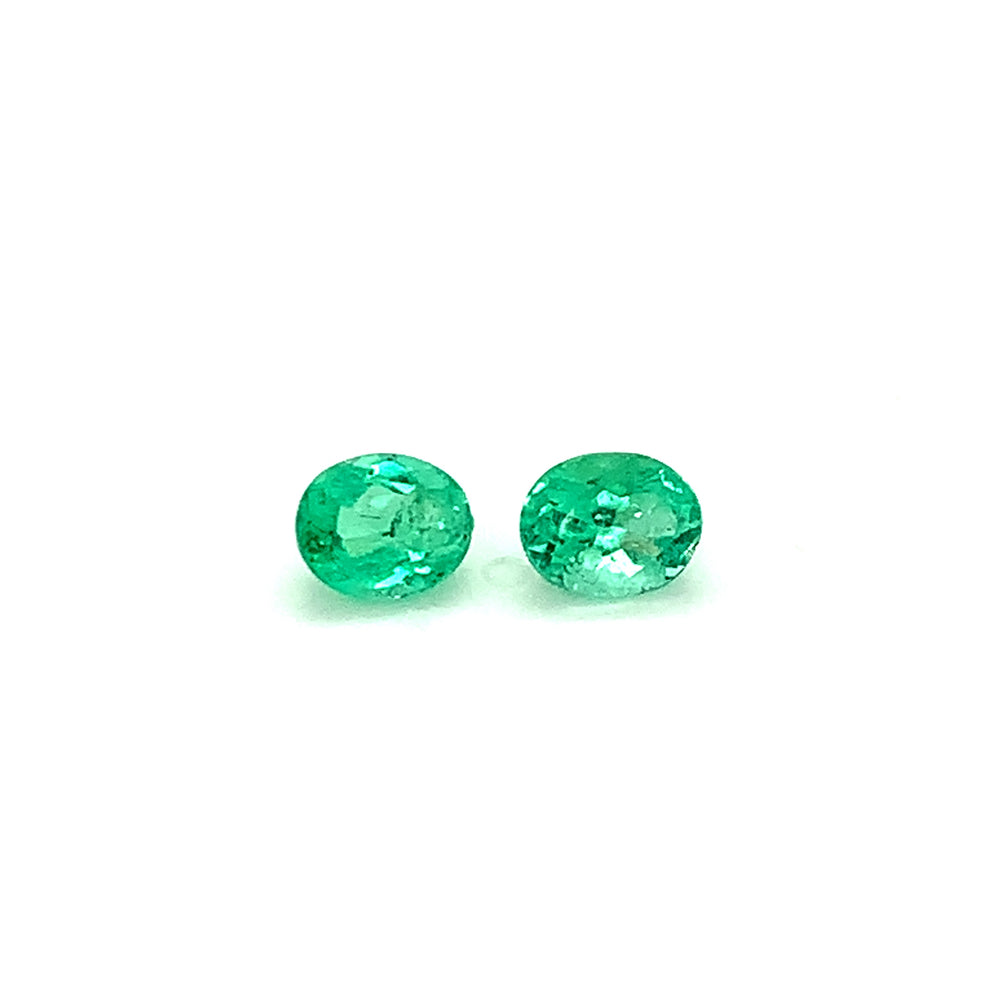 7.20x6.00x0.00mm Oval Emerald (2 pc 1.99 ct)