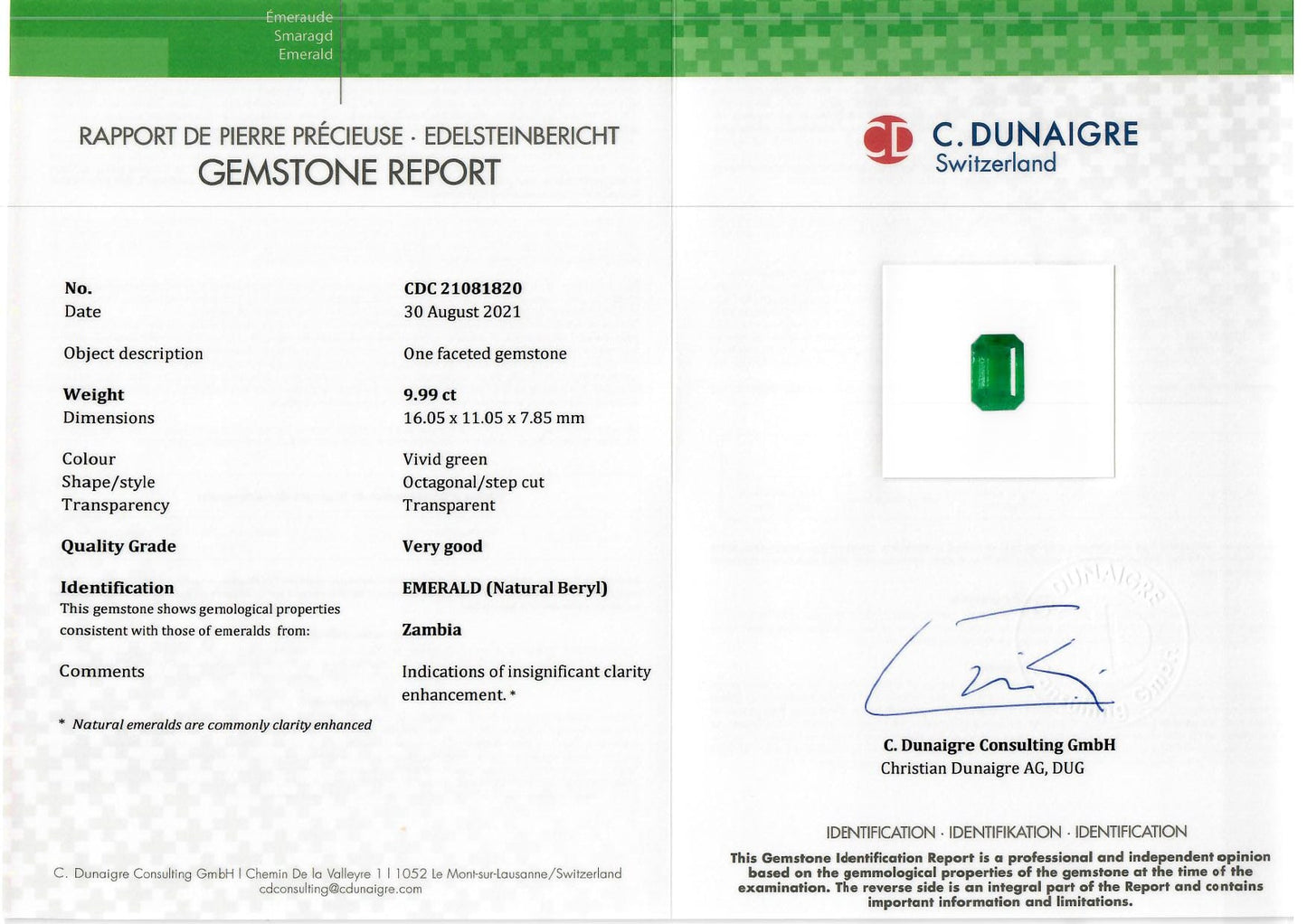 
                  
                    16.05x11.05x7.85mm Octagon Emerald (1 pc 9.99 ct)
                  
                