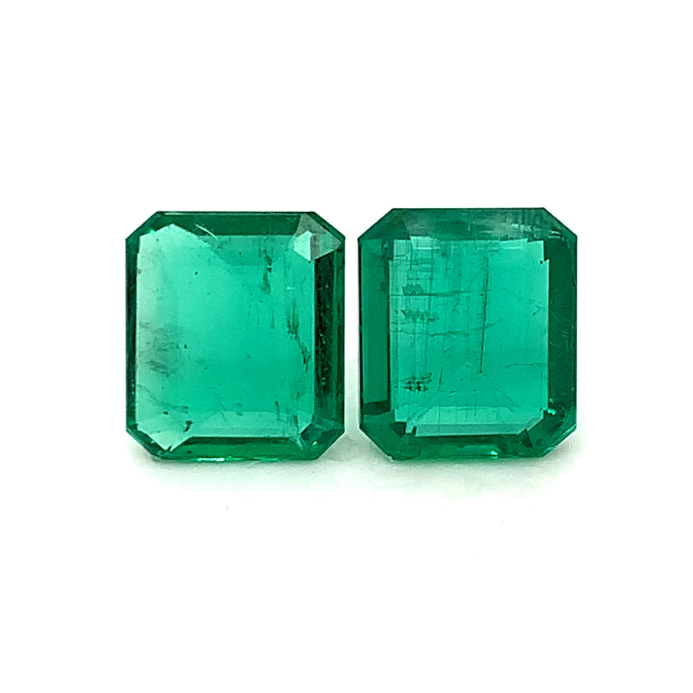 11.50x10.01x4.50mm Octagon Emerald (2 pc 9.86 ct)