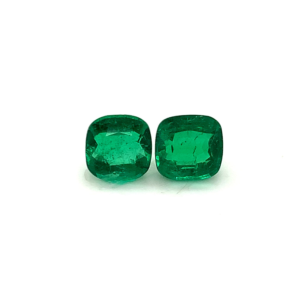 7.60x7.50x0.00mm Cushion Emerald (2 pc 3.56 ct)