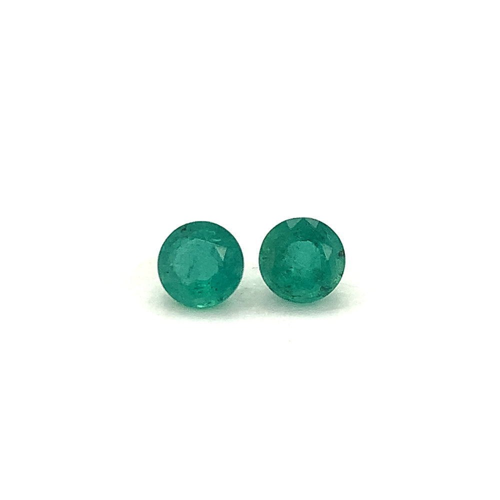 6.60x0.00x0.00mm Round Emerald (2 pc 2.07 ct)