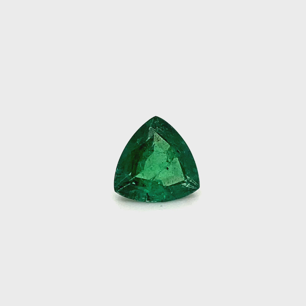 
                  
                    Load and play video in Gallery viewer, 9.82x9.78x5.29mm Trillion Emerald (1 pc 2.74 ct)
                  
                