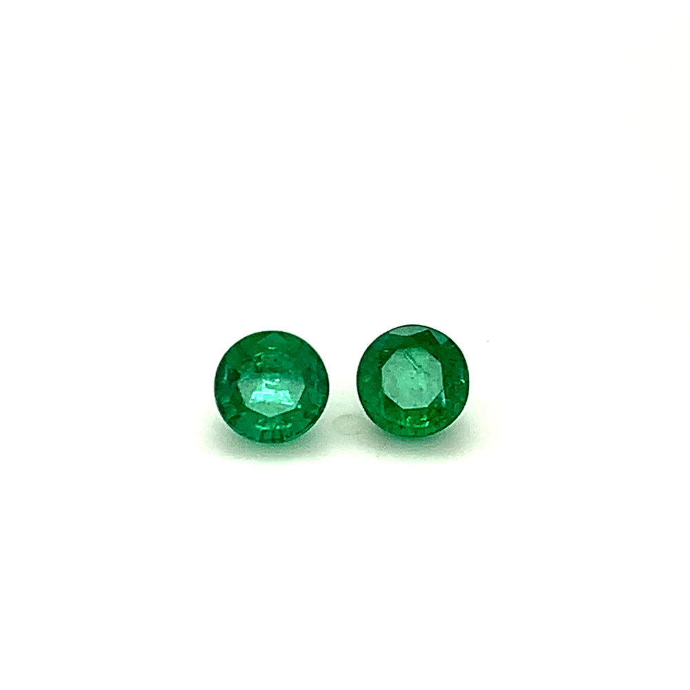 
                  
                    Load and play video in Gallery viewer, 6.50x0.00x0.00mm Round Emerald (2 pc 2.20 ct)
                  
                